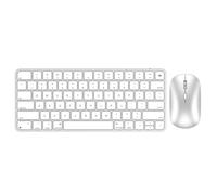 Combo de teclado y mouse Bluetooth para Mac, recargable, tamaño mini, escritura natural cómoda, 4 niveles DPI, teclado y mouse inalámbricos compatibles con Mac, iPad, iPhone, MacBook Air/Pro