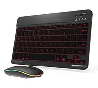 Combo de teclado y mouse Bluetooth retroiluminado para iPad Air Pro Mini Tablet iPhone Android Samsung Smartphone teléfono celular recargable ultra delgado teclado inalámbrico mouse portátil iPadOS 13