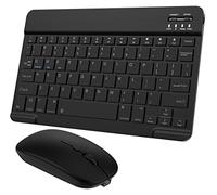 Combo de teclado y mouse Bluetooth ultradelgado, pequeño, portátil, recargable, inalámbrico, para tablet Android, teléfono celular, Samsung, smartphone, iPhone, iPad mini, Pro Air 10.2, 10.9, 11, 12.9