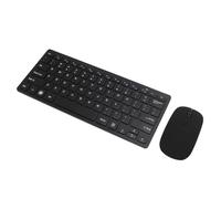 Combo de Teclado y Mouse Inalámbricos 2.4G, Teclado y Mouse para PC, Diseño Delgado, Receptor USB Profesional, 78 Teclas para Tabletas y Computadoras de Escritorio (Black)