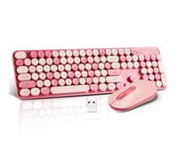 Combo de teclado y mouse inalámbricos, juego de teclado y mouse inalámbricos de tamaño completo, compacto y silencioso, 2.4 G, diseño ultrafino y elegante para Windows, escritorio, PC, portátil