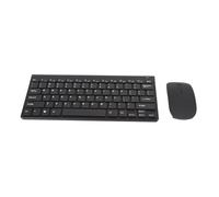 Combo de Teclado y Mouse Inalámbricos, Mouse con Teclado Inalámbrico Portátil de 2.4G con Indicador LED, Ahorro de Energía Inteligente, para PC, Computadora Portátil (Black)