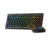 Combo de teclado y mouse inalámbricos para juegos Redragon S142, teclado de membrana RGB inalámbrico K515 PRO de 98 teclas