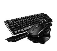 Combo de Teclado y ratón, 2,4 G, inalámbrico, mecánico, ergonómico, para Juegos Multimedia, ratón óptico de 1600 dpi + Almohadilla para Ordenador portátil, PC, Smart TV, MacBook