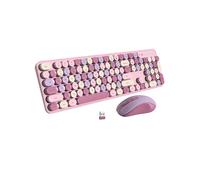 Combo de Teclado y Ratón Inalámbricos 2.4G - Silencioso, Ergonómico, Alimentado por Batería