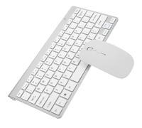 Combo de Teclado y Ratón Inalámbricos Abs, de 78 Teclas, Plata | Receptor Usb Diseño Compacto, 1 Set, Clics Silenciosos y Respuesta Rápida para Uso Diario y Viajes