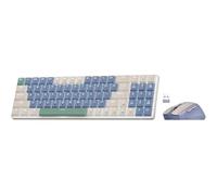 Combo de teclado y ratón inalámbricos Redragon BS8772, teclado mecánico inalámbrico de perfil bajo de 78 teclas de 2,4 Ghz/Mono ergonómico de 700 DPI Verde