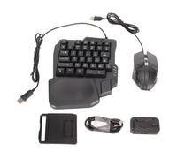 Combo de teclado y ratón retroiluminados, ratón ergonómico, medio teclado para una mano, tecla de acceso directo de informe rápido, compatible