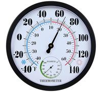 Combo de termómetro higrómetro para interiores y exteriores, esfera grande, medidor de humedad y temperatura, montaje en pared, para el hogar, patio, invernadero, garaje, habitación