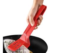 Combo flipper espátula Tong - espátula doble cara, comida cocina, doble | Tonetas portátiles 2 en 1 y volteada, Turner pescado con mango ergonómico para cocinar filete