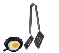 Combo flipper espátula Tong - espátula doble cara, comida cocina, doble | Tonetas portátiles 2 en 1 y volteada, Turner pescado con mango ergonómico para cocinar filete