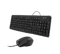 CoolBox Pack teclado y ratón COO-KTR-01U USB ISO Español 1.5m Silencioso DPI1600 Negro