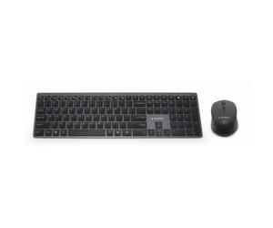Combo Teclado Raton Gembird Business Slim Retroiluminado Inalambrico Portugués Negro