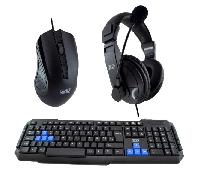 combo tecladoratónauriculares 3go drile h2 multimedia usb negro