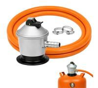 COMBOI -Kit Regulador Gas Butano + Manguera Gas 1,5 m | Conexión Estándar España | Homologado | Compatible Cocina, Paellero, Estufa y Barbacoa