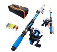 Combos giratorios, Polo de Pesca para niños, 4pcs telescópico Mini niños de caña de Pesca Juego de Arranque de cerámica Anillo de Fibra de Vidrio de Fibra de Vidrio para Principiante