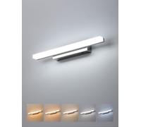 Combuh Aplique Espejo Baño 40cm Lampara LED Luz Espejo 5 Temperaturas de Color, IP44 Moderno 10w Lampara Espejo Vestidor Blanco Cálido Blanco Neutro Blanco Frío 2700K 3500K 4000K 5000K 6000K