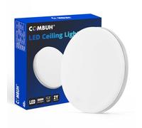Combuh Lampara Led Techo 30cm, 48W Plafon Redondo Modernos Interior, 4000K Blanco Natural Plafón Superficie, IP44 Impermeable Luz de Techo Baño, para Cocina Habitacion Pasillo, Ceiling Light