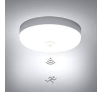 Combuh Lamparas LED Techo con Sensor de Movimento, Plafon Lámpara Detector Interior 15cm, 220V Luz Sotano Redondo, Para Uso en Pasillo y Garaje, Candeeiro Automatico, Ceiling Light