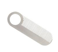 Combuscolo de barba de metal compacto, peine de bolsillo portátil, cabello peinado, barba y bigote, ideal para viajar, mantenimiento diario, asistencia profesional y estilo elegante