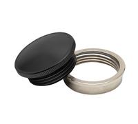 Combustible Tapa Tanque Ajuste para Harley Chopper Bobber motocicleta personalizada tapa de tanque de gasolina/aceite de aluminio con tanque de combustible de tapón de acero Tapa del Tanque(Black)