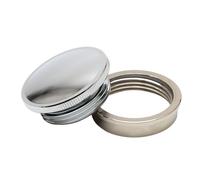 Combustible Tapa Tanque Ajuste para Harley Chopper Bobber motocicleta personalizada tapa de tanque de gasolina/aceite de aluminio con tanque de combustible de tapón de acero Tapa del Tanque(Beige)