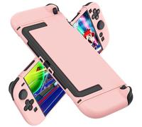 COMCOOL Funda acoplable para Nintendo Switch 2 2025, protección contra caídas de Grado Militar, Delgada, a Prueba de Golpes, con Funda Protectora antihuellas para Switch 2, Color Rosa