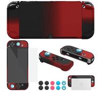 COMCOOL Funda acoplable para Nintendo Switch OLED, protección contra caídas de grado militar de 9 pies, con protector de pantalla de vidrio templado, bonita funda protectora Kawaii para Nintendo