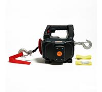Comdazy Cabrestante alimentado por batería de 1000 libras con cuerda sintética de 40 pies, compatible con baterías DeWALT de 20 V (4.0 Ah +), cabrestante inalámbrico portátil con control remoto para