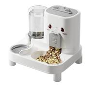 Comеdero Automático para Gatos - Dispensador 2 En 1 Mascotas con Bebedero Incorporado | Recipiente Universal Alimento Y Agua Apto Gatos | Diseño Elevado Protege La Columna Cervical De La Mascota