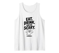 Come, Bebe y da Miedo, Divertido Fantasma de Halloween Camiseta sin Mangas