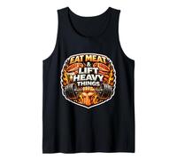 Come Carne y Levanta Cosas Pesadas Carnívoro Gym Wheight Lifting Camiseta sin Mangas