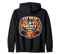 Come Carne y Levanta Cosas Pesadas Carnívoro Gym Wheight Lifting Sudadera con Capucha