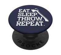 Come. Dormir. Lanzar. Repetir. Meme de Lanzamiento de Hacha PopSockets PopGrip Adhesivo