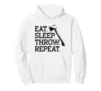 Come. Dormir. Lanzar. Repetir. Meme de Lanzamiento de Hacha Sudadera con Capucha