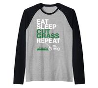 Come, Duerme, Corta el césped, Repite el Corte del césped, Dice papá, Mujeres y Hombres Camiseta Manga Raglan