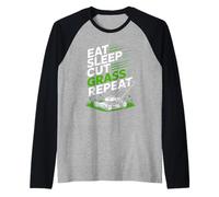 Come, Duerme, Corta el césped, Repite el Corte del césped, Dice papá, Mujeres y Hombres Camiseta Manga Raglan