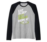 Come, Duerme, Corta el césped, Repite el Corte del césped, Dice papá, Mujeres y Hombres Camiseta Manga Raglan