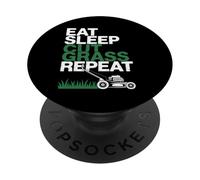 Come, Duerme, Corta el césped, Repite el Corte del césped, Dice papá, Mujeres y Hombres PopSockets PopGrip Adhesivo