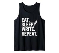 Come, Duerme, escribe, Repite una Cita Motivacional Camiseta sin Mangas