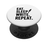 Come, Duerme, escribe, Repite una Cita Motivacional PopSockets PopGrip Adhesivo