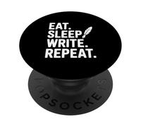 Come, Duerme, escribe, Repite una Cita Motivacional PopSockets PopGrip Adhesivo