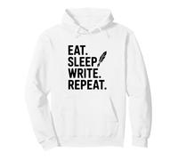 Come, Duerme, escribe, Repite una Cita Motivacional Sudadera con Capucha