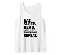 Come, Duerme, Lee, Repite la Cita sobre la Vida de un Amante de un Libro Camiseta sin Mangas