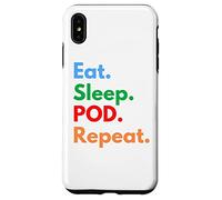 Come. Duerme. POD. Repite. Impresión colorida simple bajo demanda Carcasa para iPhone XS Max