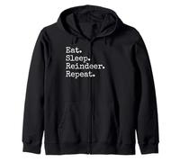 Come. Duerme. Reno. Repite. Sudadera con Capucha