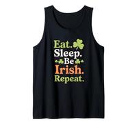 Come, Duerme, sé irlandés, Repite el día de San Patricio, trébol Camiseta sin Mangas