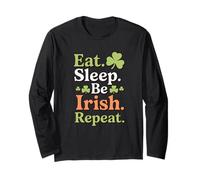 Come, Duerme, sé irlandés, Repite el día de San Patricio, trébol Manga Larga