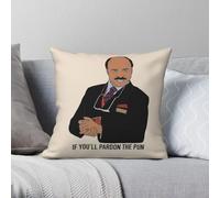 Come Fly With Me If You'll Pardon The Pun - Funda de almohada cuadrada de poliéster y lino y terciopelo, decoración para el hogar