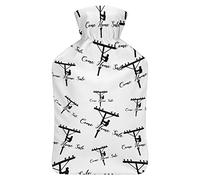 Come Home Safe Lineman - Botella de agua de goma con cubierta de felpa suave, bolsa de agua caliente para invierno, manos y pies, protección contra el frío, 1000 ml